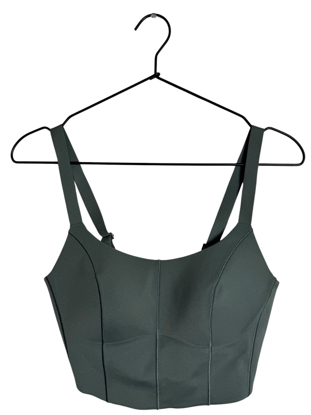 Offline by Aerie Real Me Hold Up Corset Sports Bra Deep Sage Green Tank